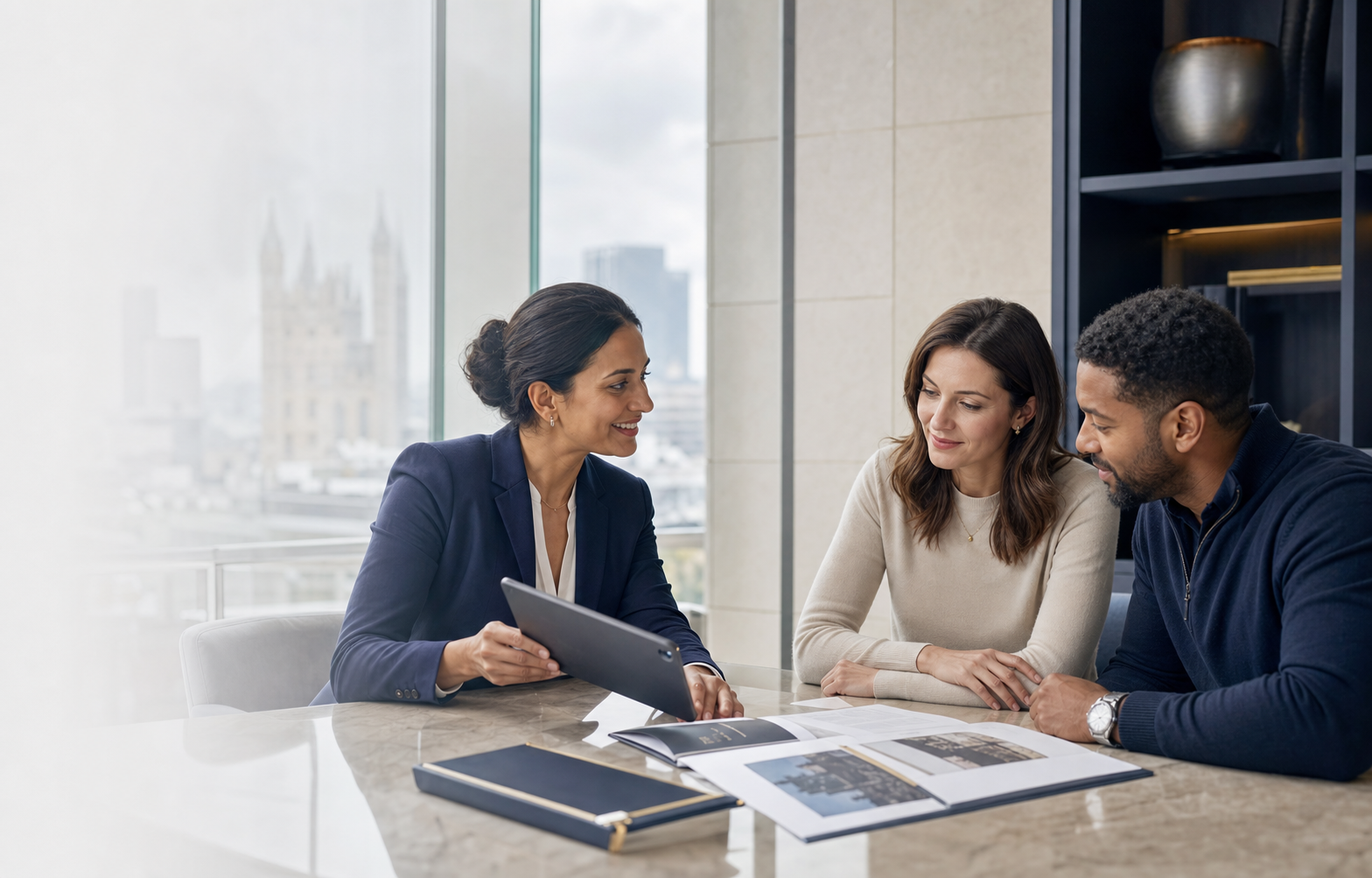 A GAAB admissions adviser consulting adult professional learners in London